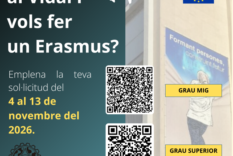 Nova convocatòria beques Erasmus +